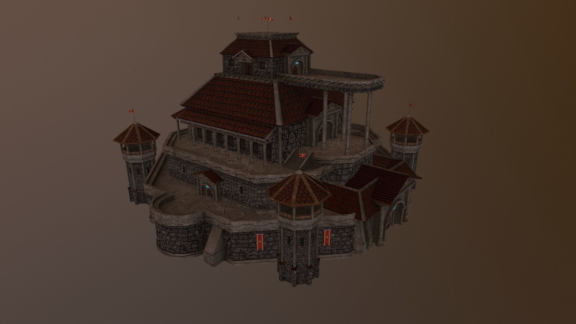  Medieval Castle Level 20 3D model_37