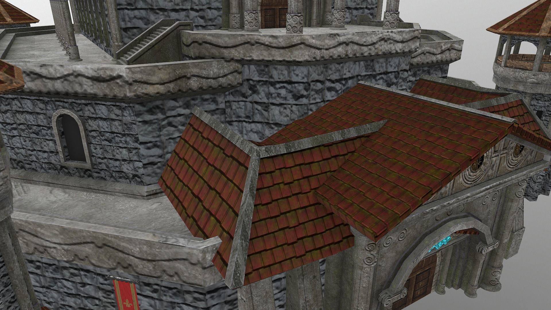  Medieval Castle Level 20 3D model_11