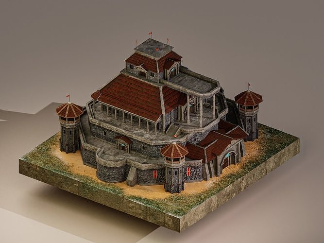  Medieval Castle Level 20 3D model