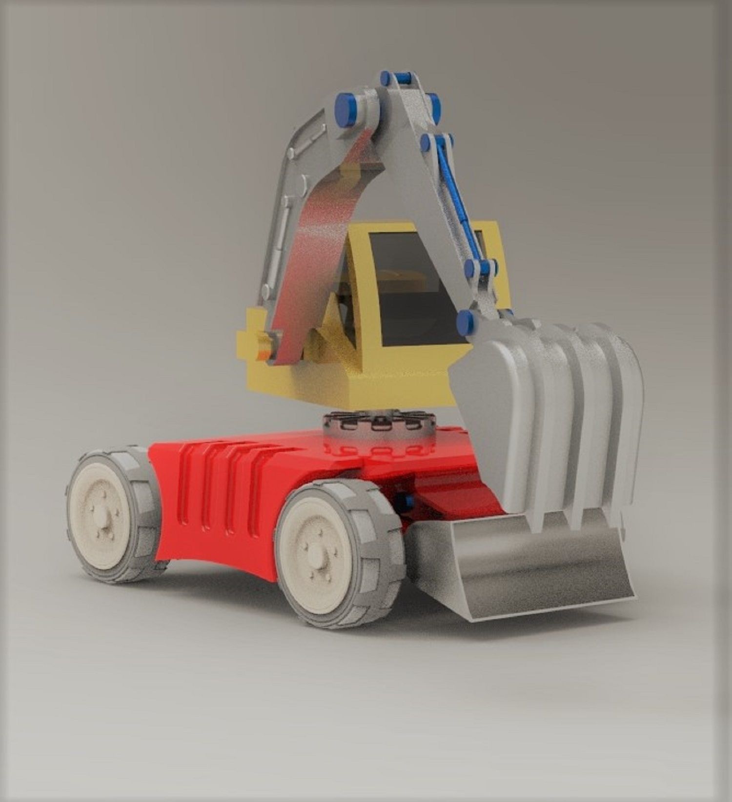 Mini Excavator 3D model_1
