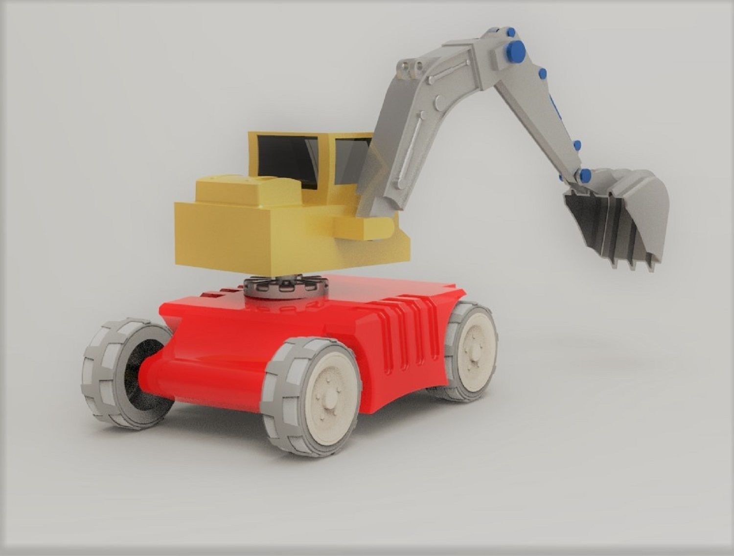 Mini Excavator 3D model_2
