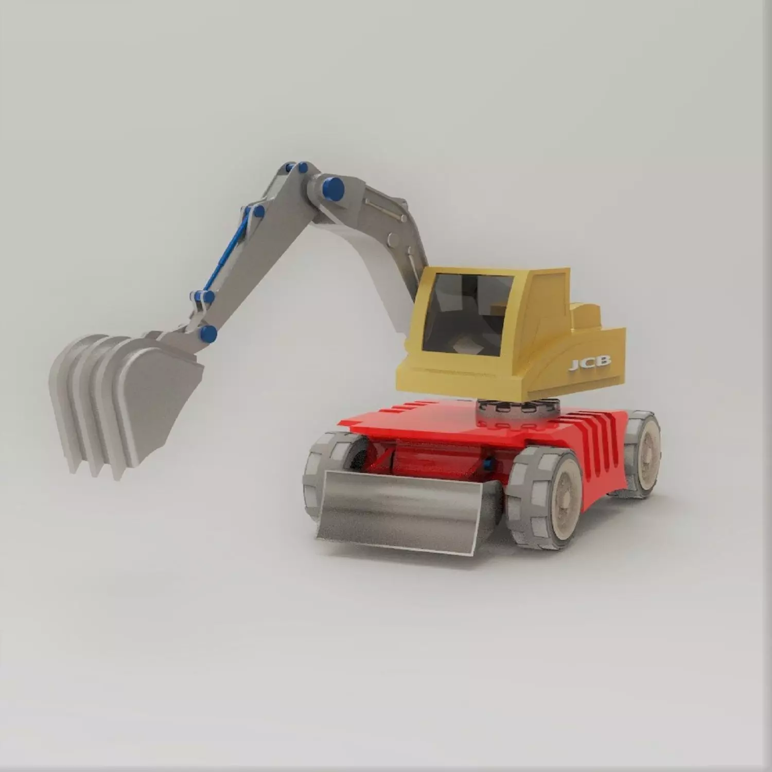 Mini Excavator 3D model_0