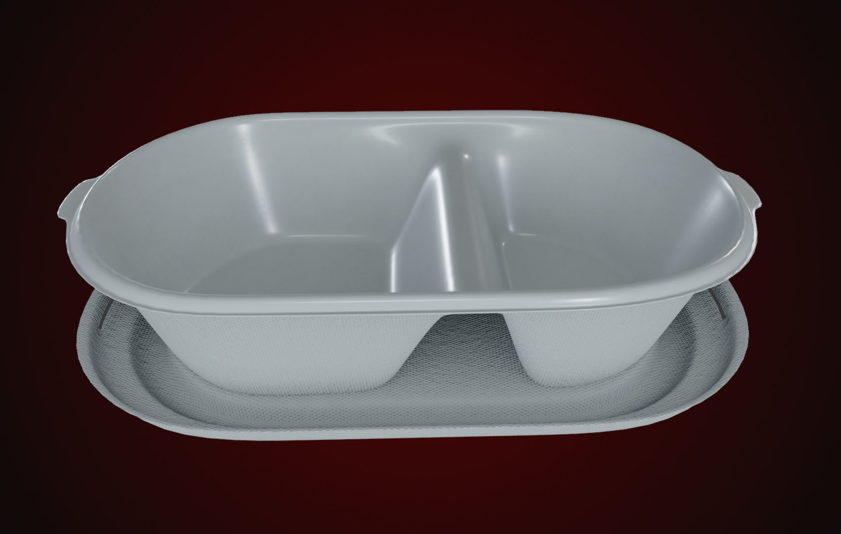 Styrofoam Disposable - Food Container 3D model_7