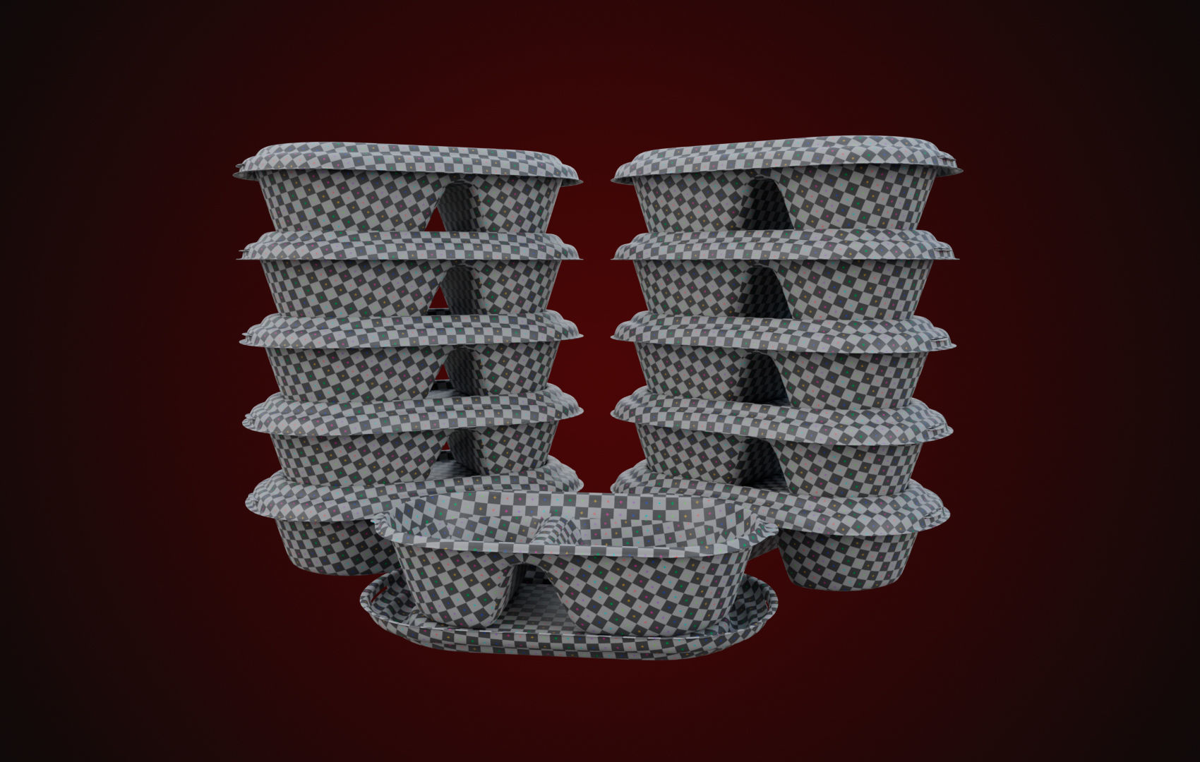 Styrofoam Disposable - Food Container 3D model_18