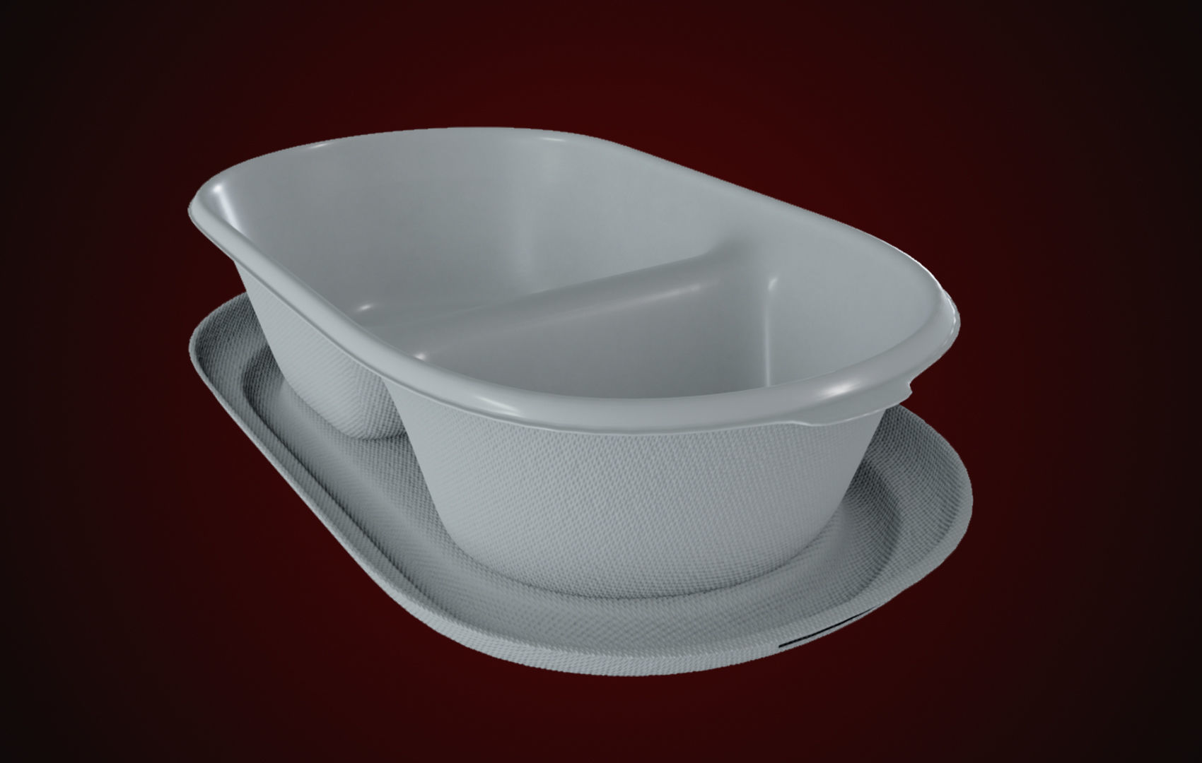 Styrofoam Disposable - Food Container 3D model_6