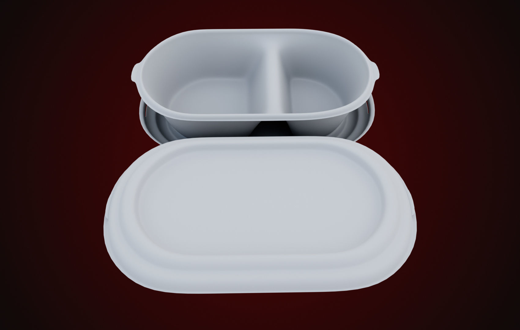 Styrofoam Disposable - Food Container 3D model_37