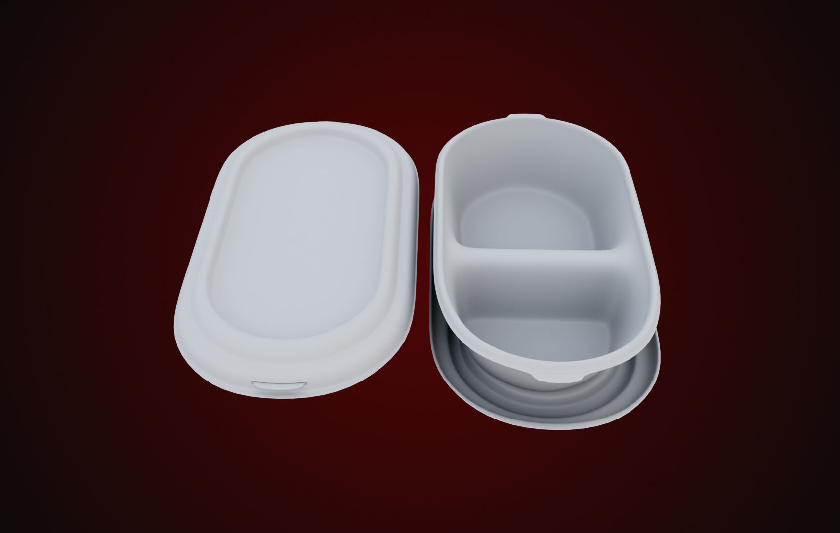 Styrofoam Disposable - Food Container 3D model_35