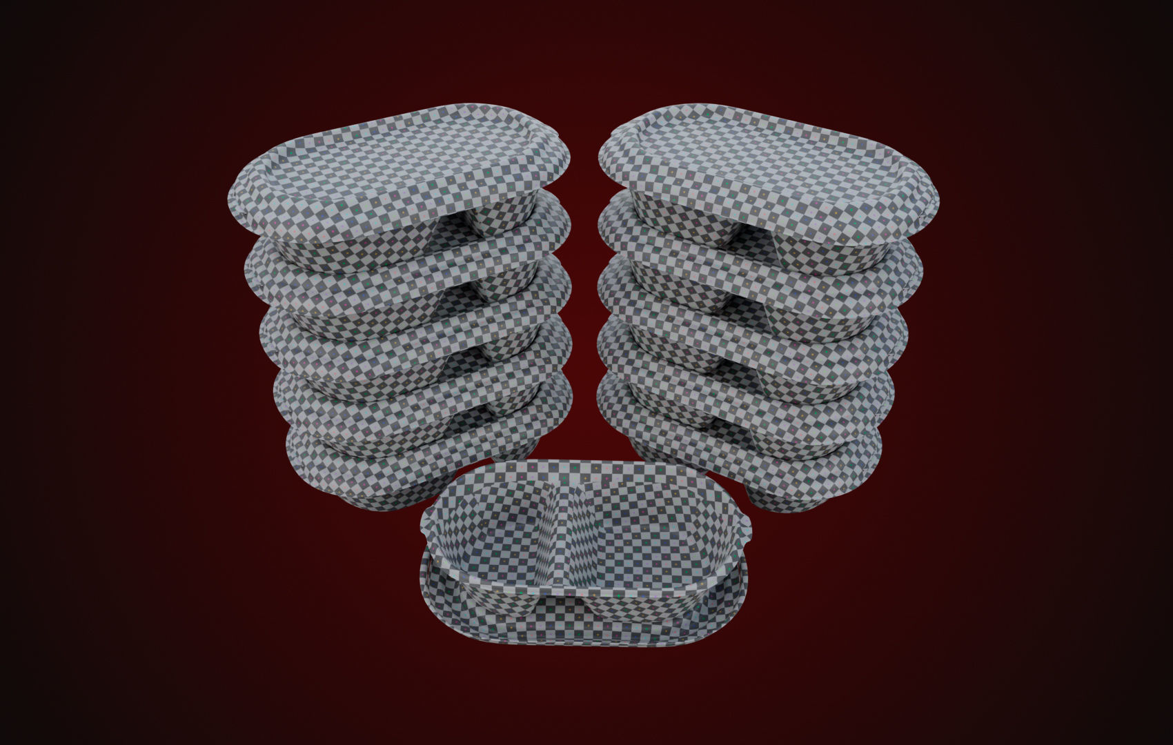 Styrofoam Disposable - Food Container 3D model_28