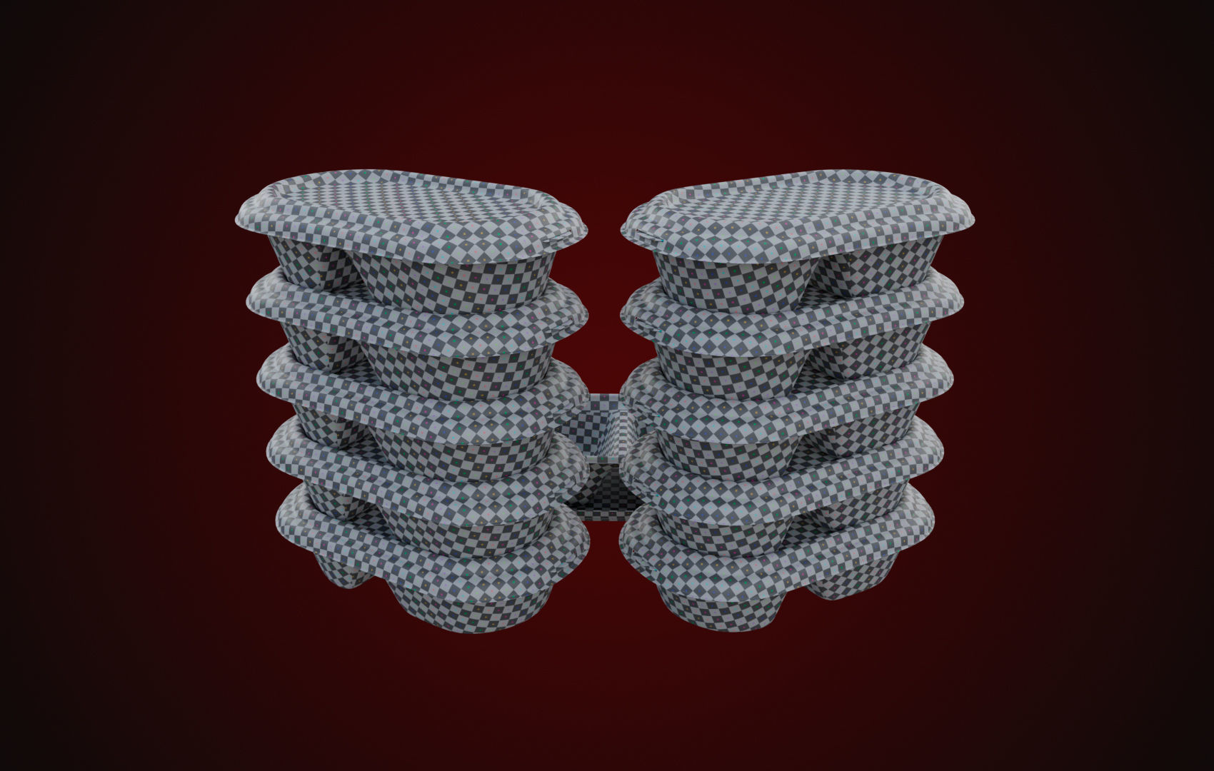 Styrofoam Disposable - Food Container 3D model_16