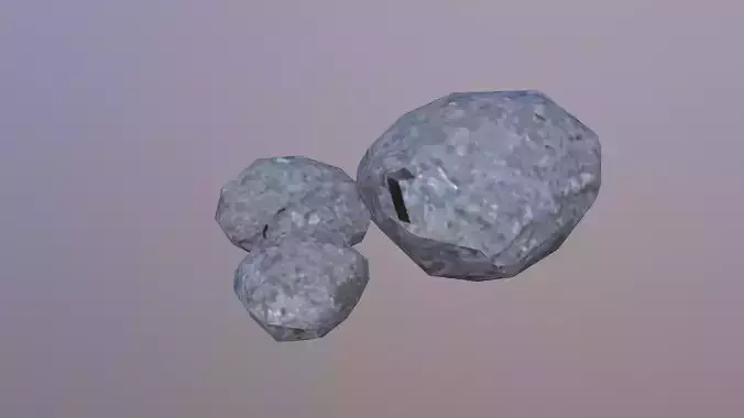 Low Poly Rocks three Free low-poly 3D model