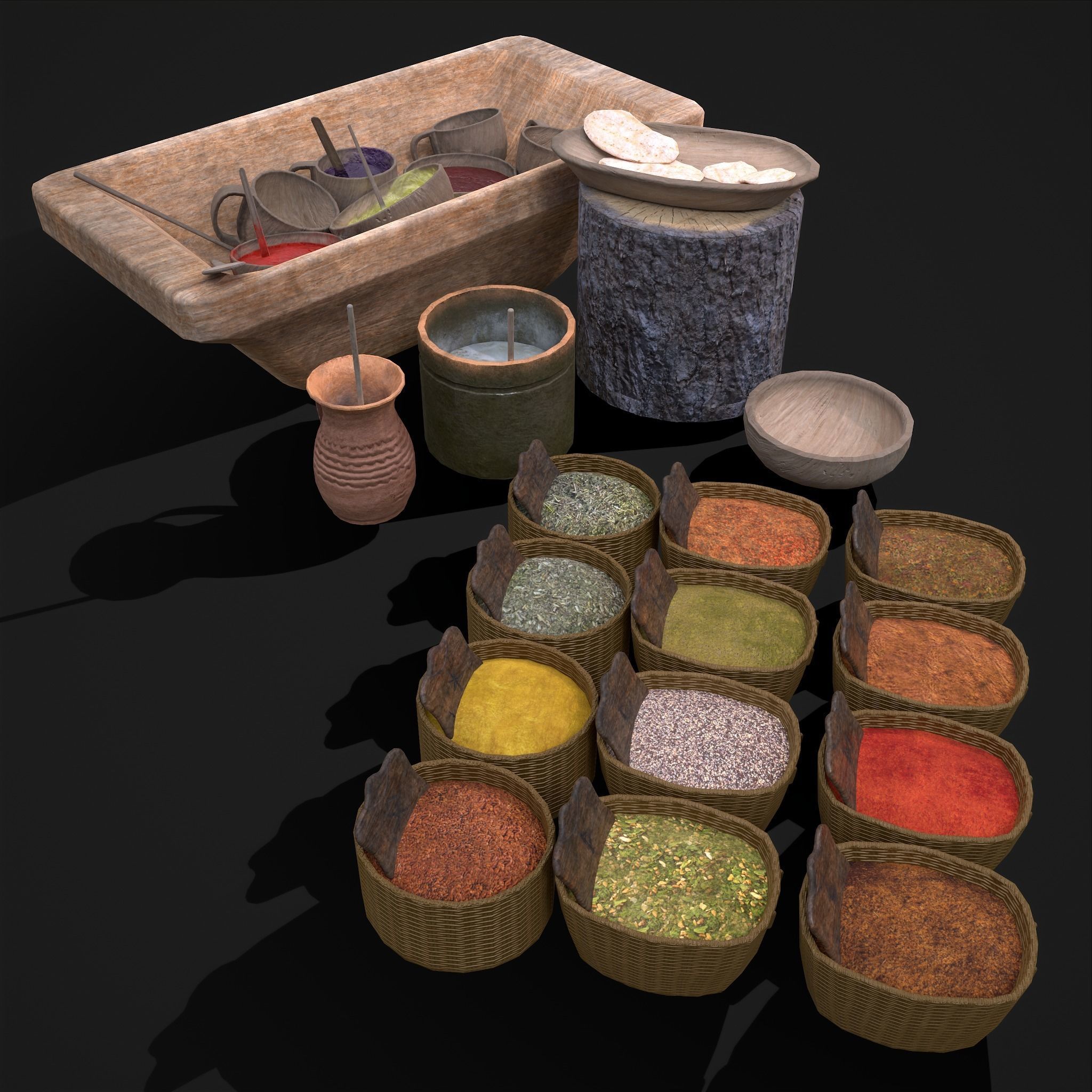 Medieval Exterior Decor 3D Model Collection_34