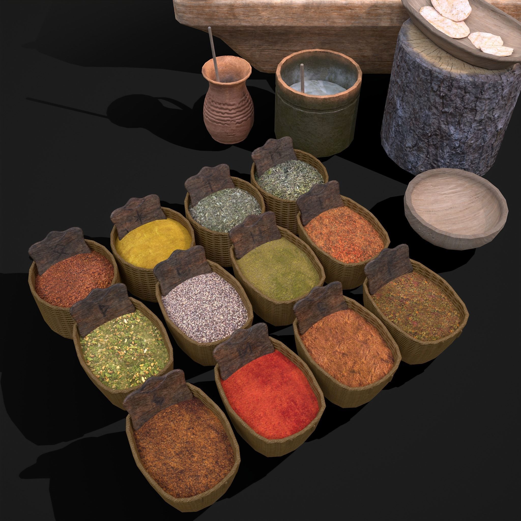 Medieval Exterior Decor 3D Model Collection_30
