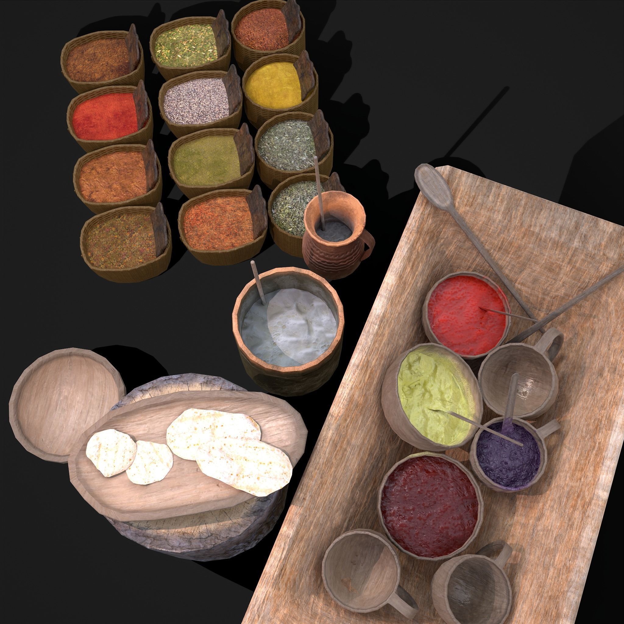 Medieval Exterior Decor 3D Model Collection_29