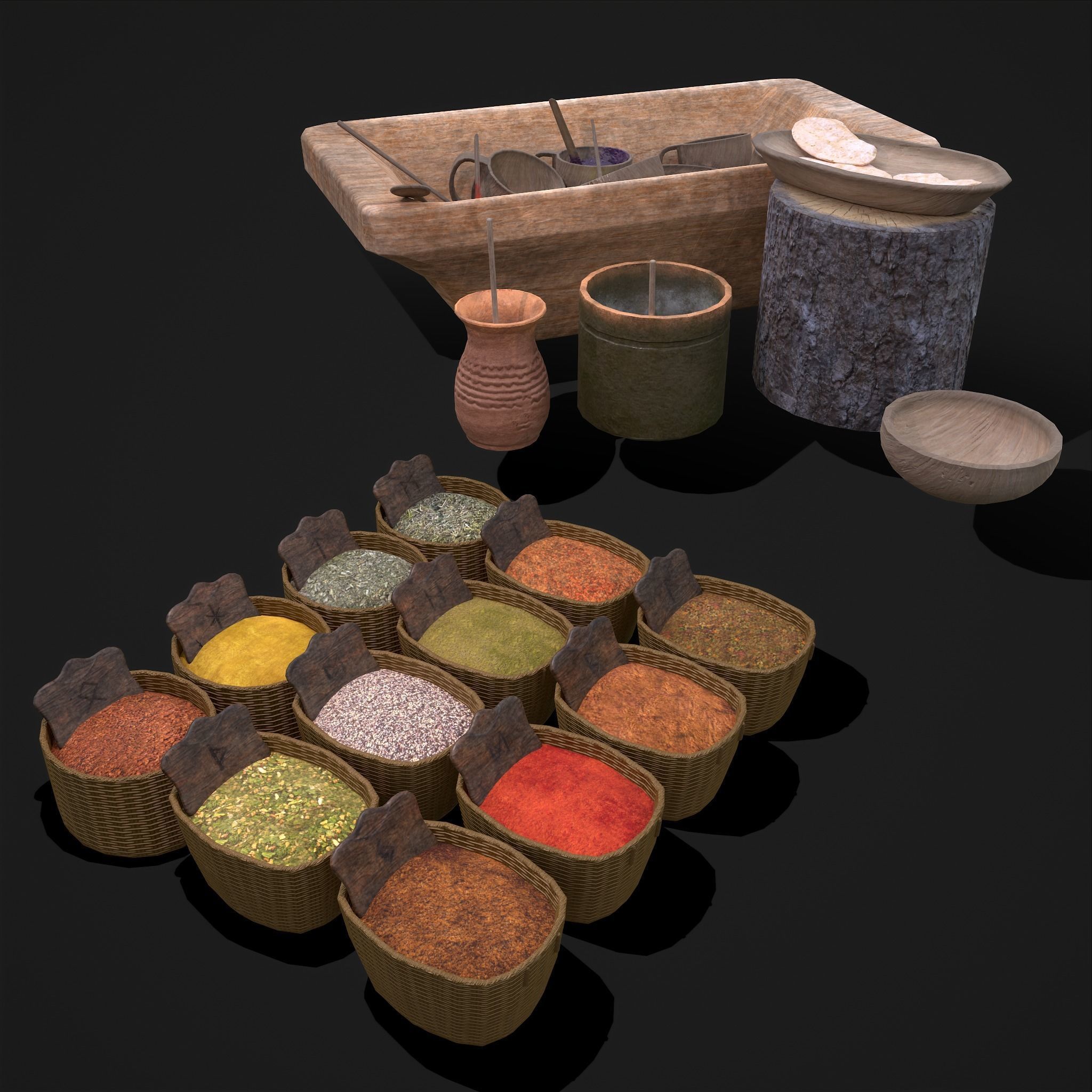 Medieval Exterior Decor 3D Model Collection_27