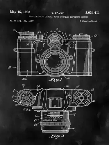 Sauer Vintage Camera  1962 Patent