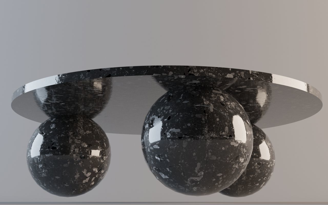 table marble coffee Free 3D model_1