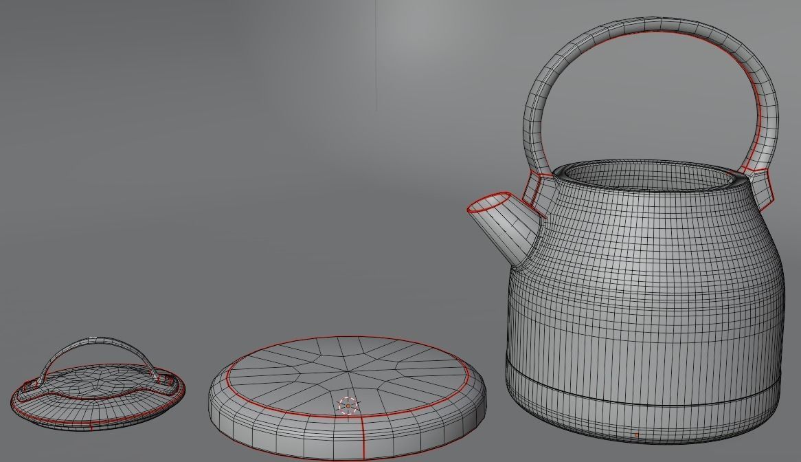 teapot on base 3D model_8