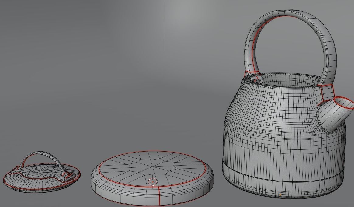 teapot on base 3D model_9