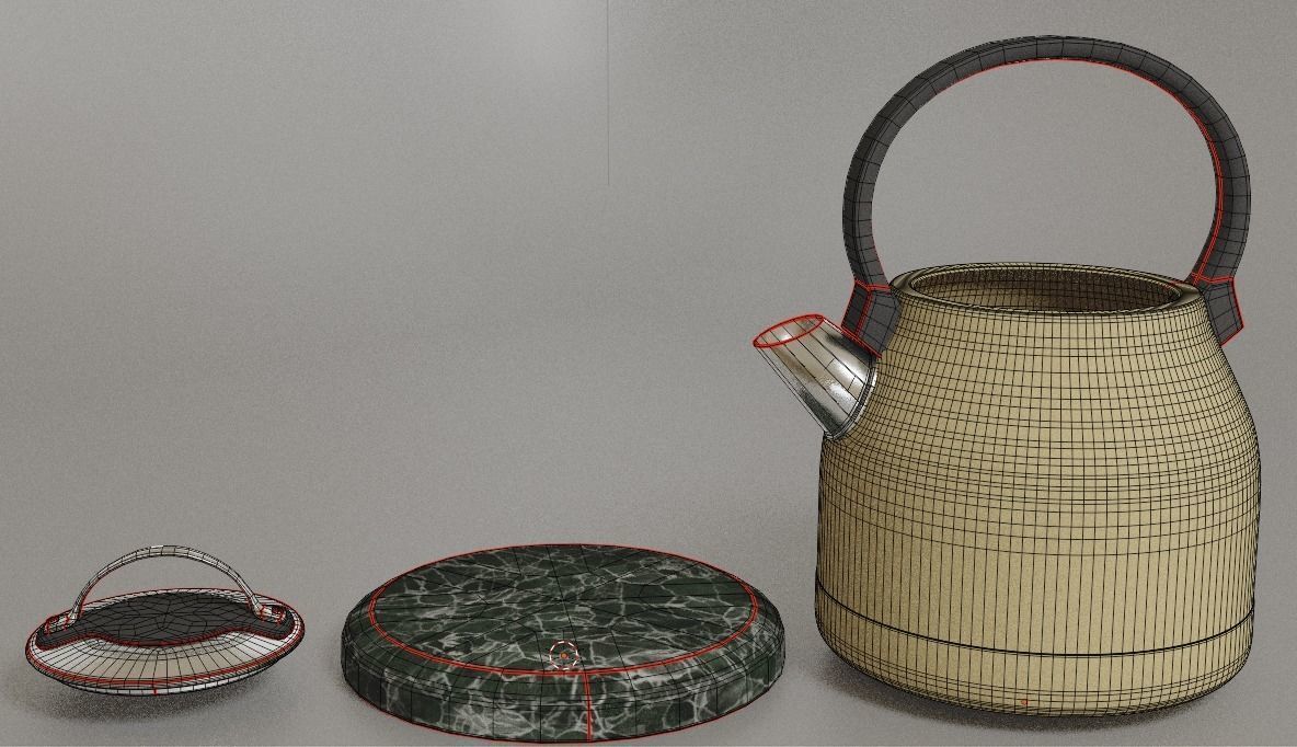 teapot on base 3D model_7
