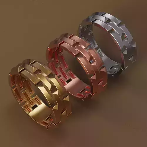 goldring stainless steel ring 3D print model