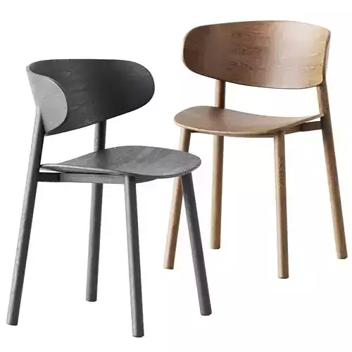 Wooden Chair Font by Wiesner-Hager 3D model