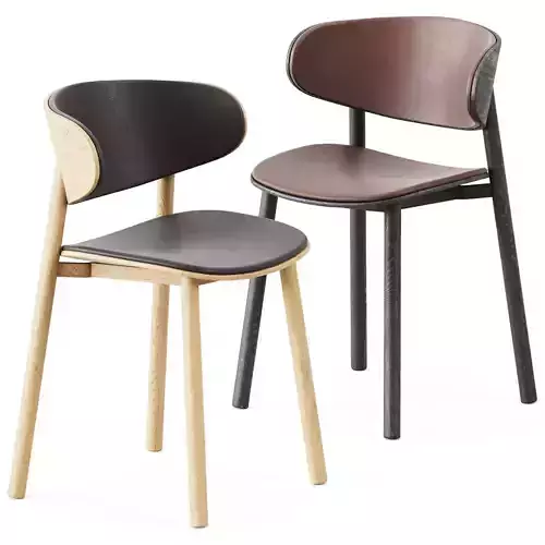 Font Wooden Chair Upholstered by Wiesner-Hager