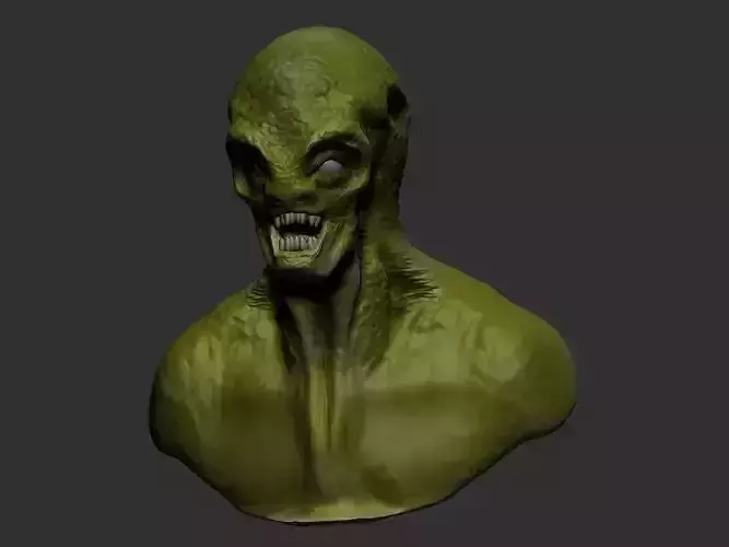 Reptilian Bust