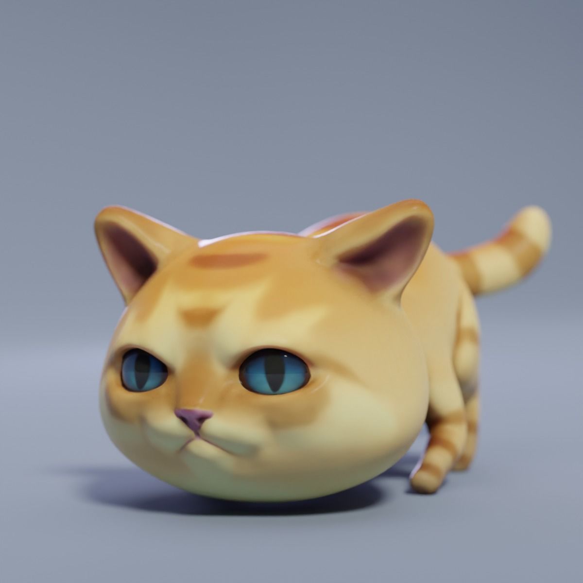 Cat low-poly cartoon Low-poly 3D model_3