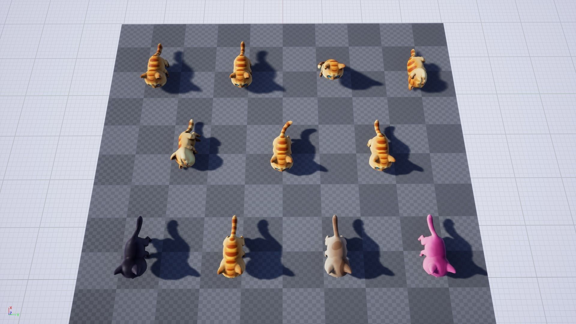 Cat low-poly cartoon Low-poly 3D model_5