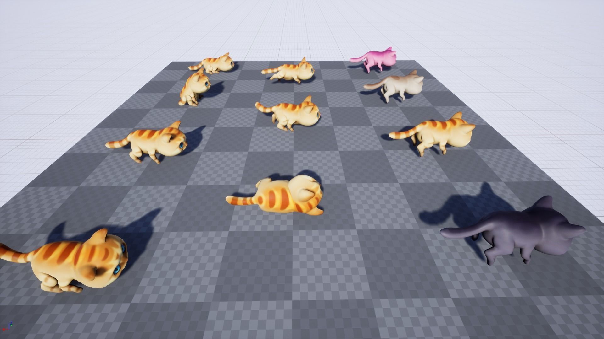 Cat low-poly cartoon Low-poly 3D model_6