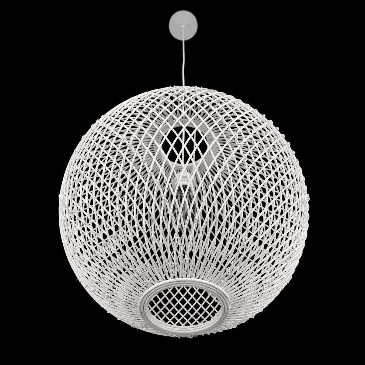 Rattan Pendant Light 3D model_5