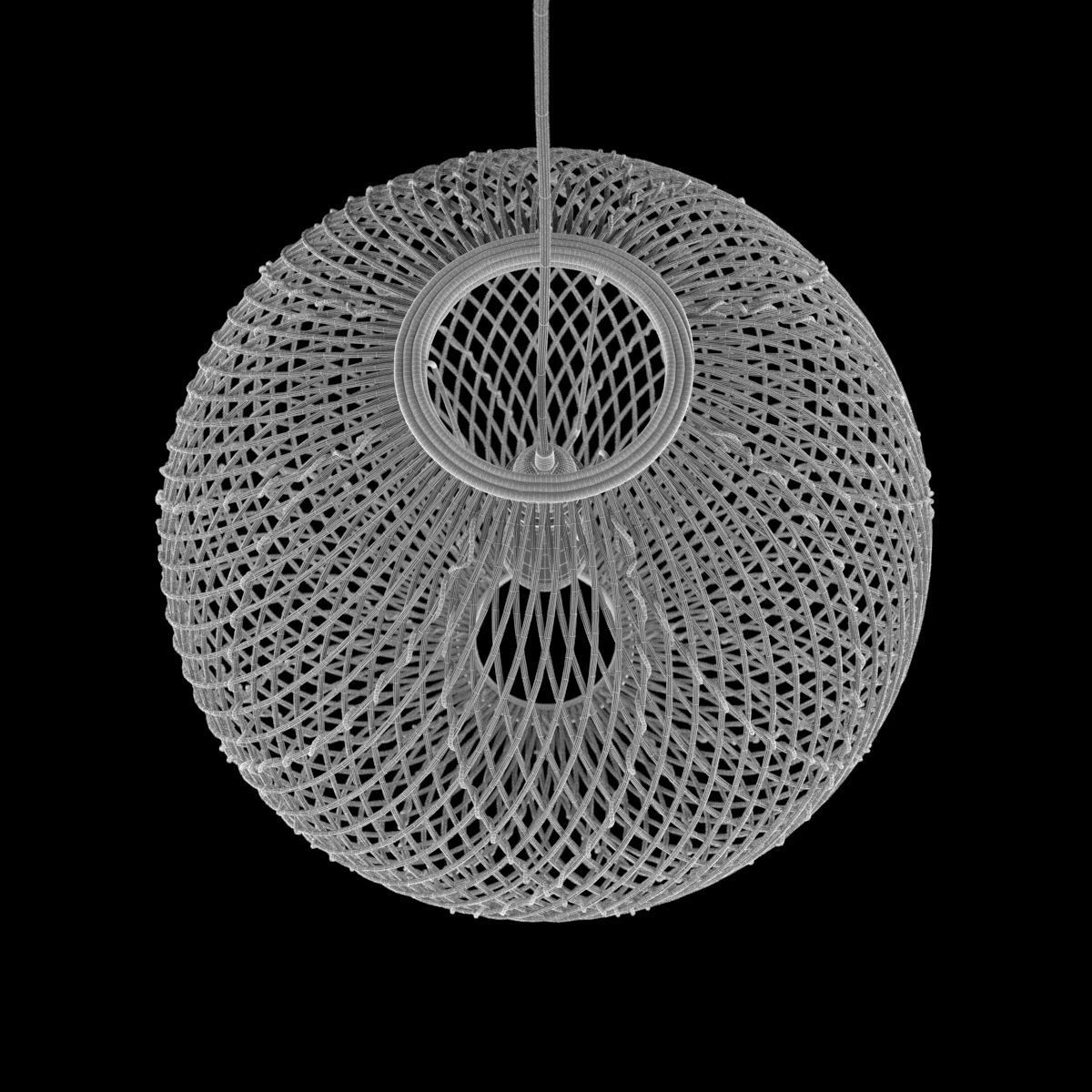 Rattan Pendant Light 3D model_10