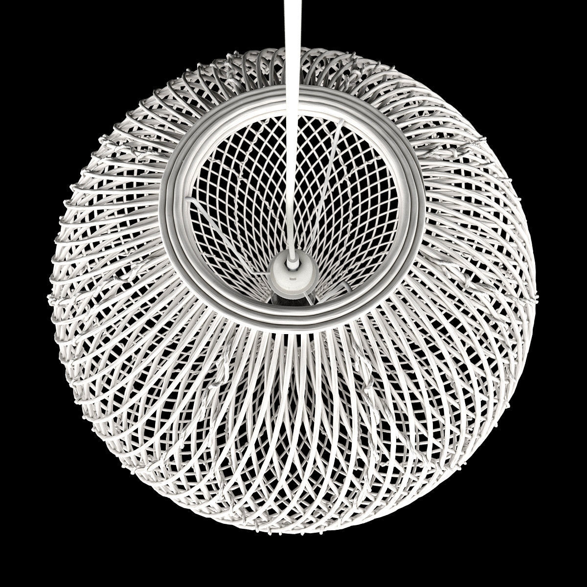 Rattan Pendant Light 3D model_6