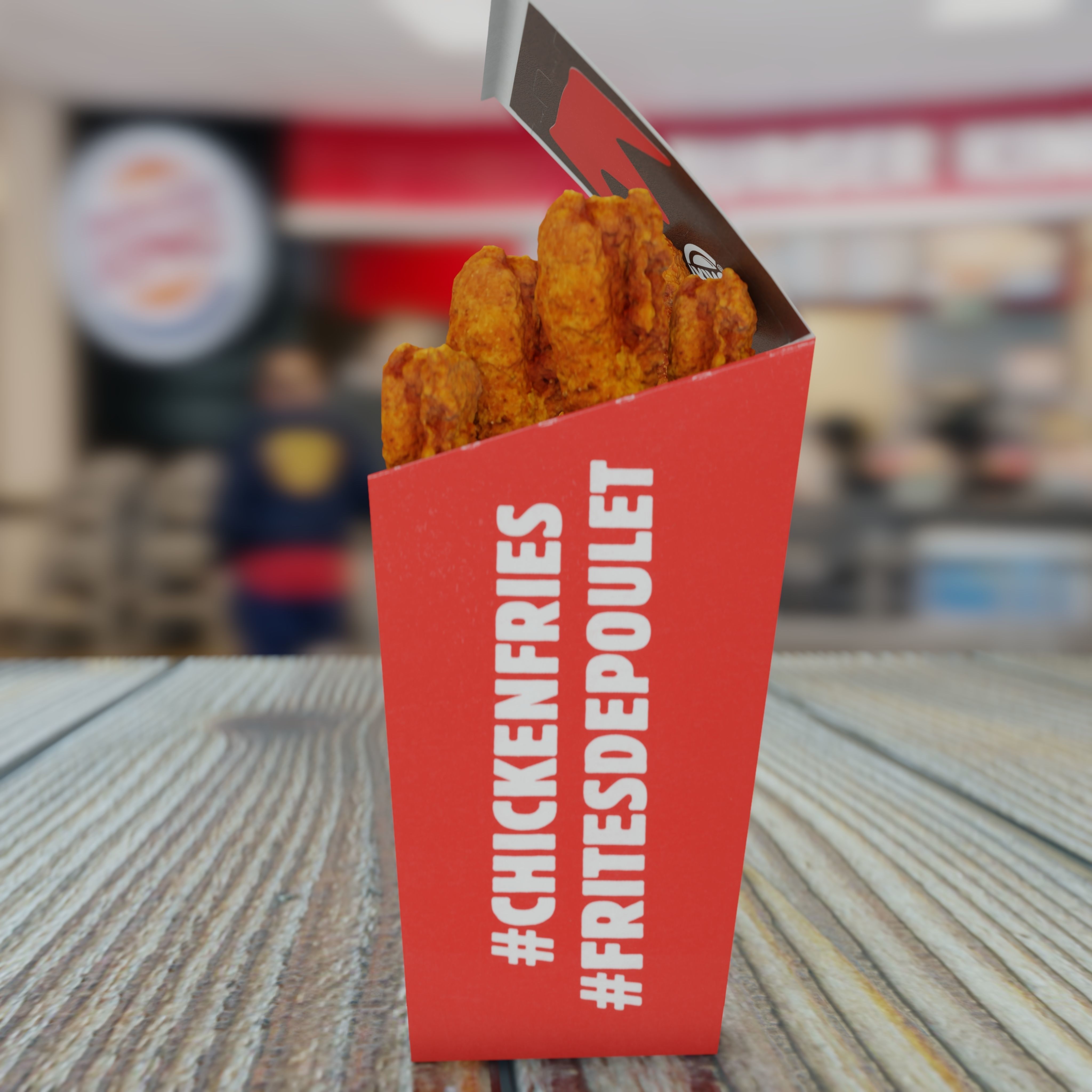 Burger King Chicken Fries Photorealistic Low Poly PBR Low-poly 3D model_10