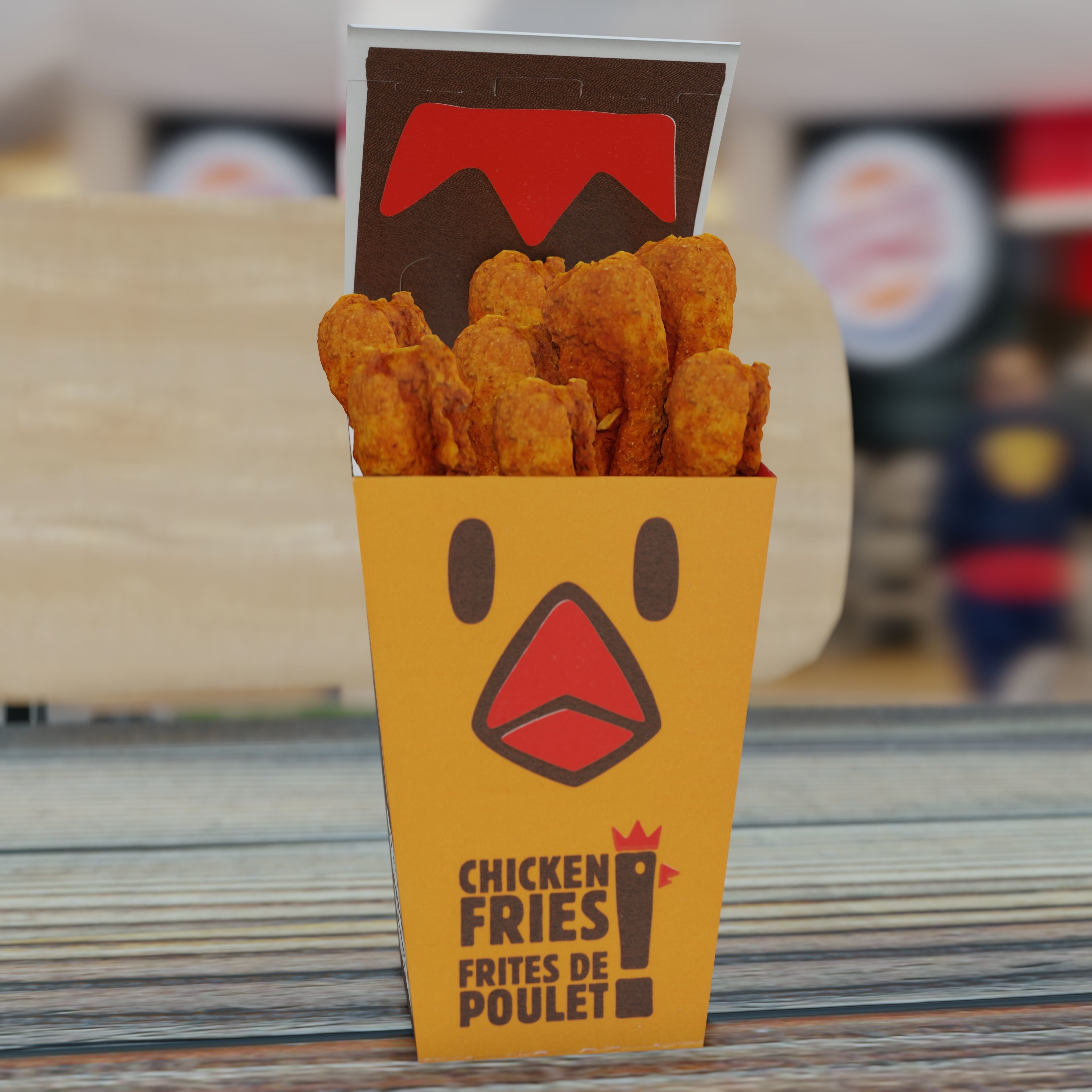 Burger King Chicken Fries Photorealistic Low Poly PBR Low-poly 3D model_48