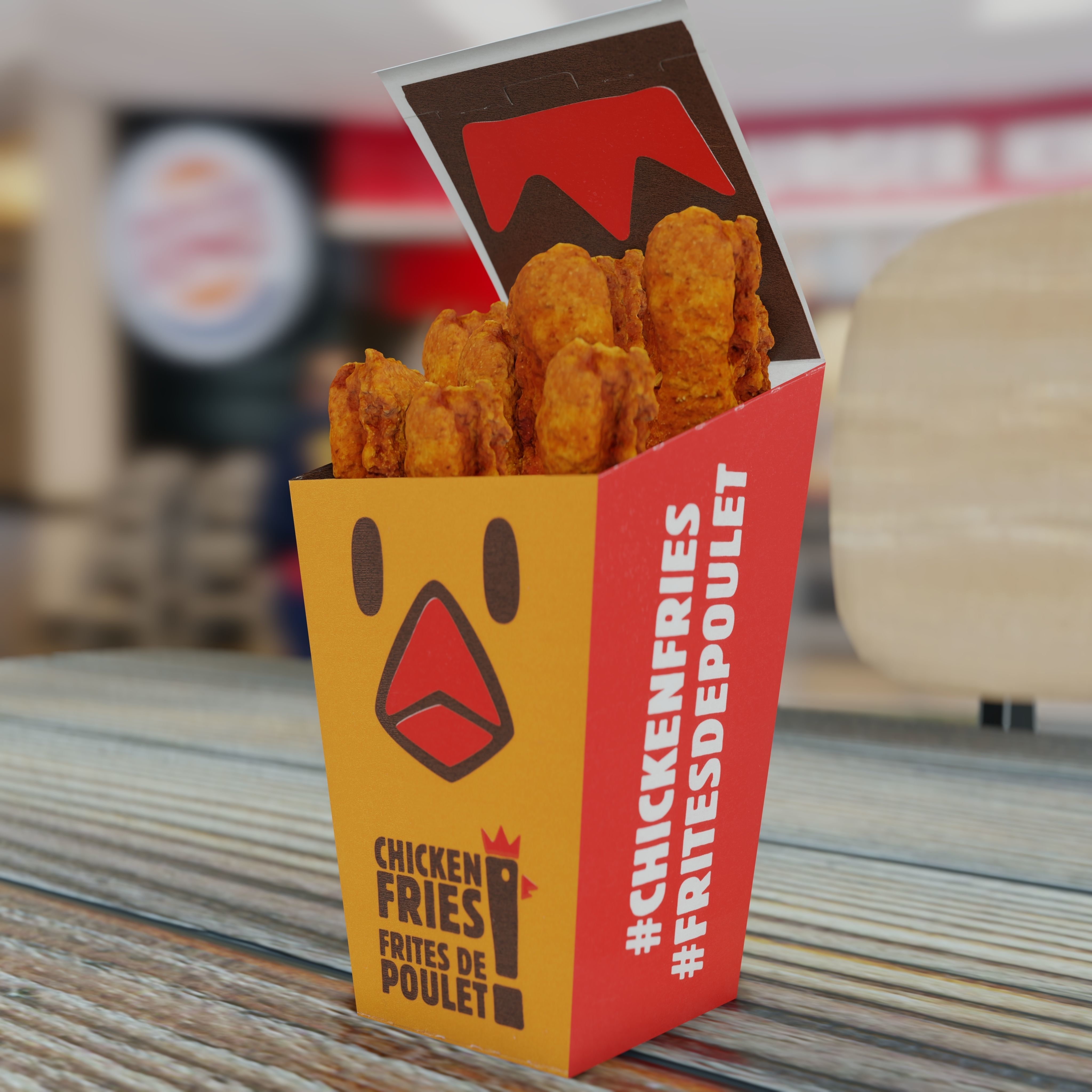 Burger King Chicken Fries Photorealistic Low Poly PBR Low-poly 3D model_8