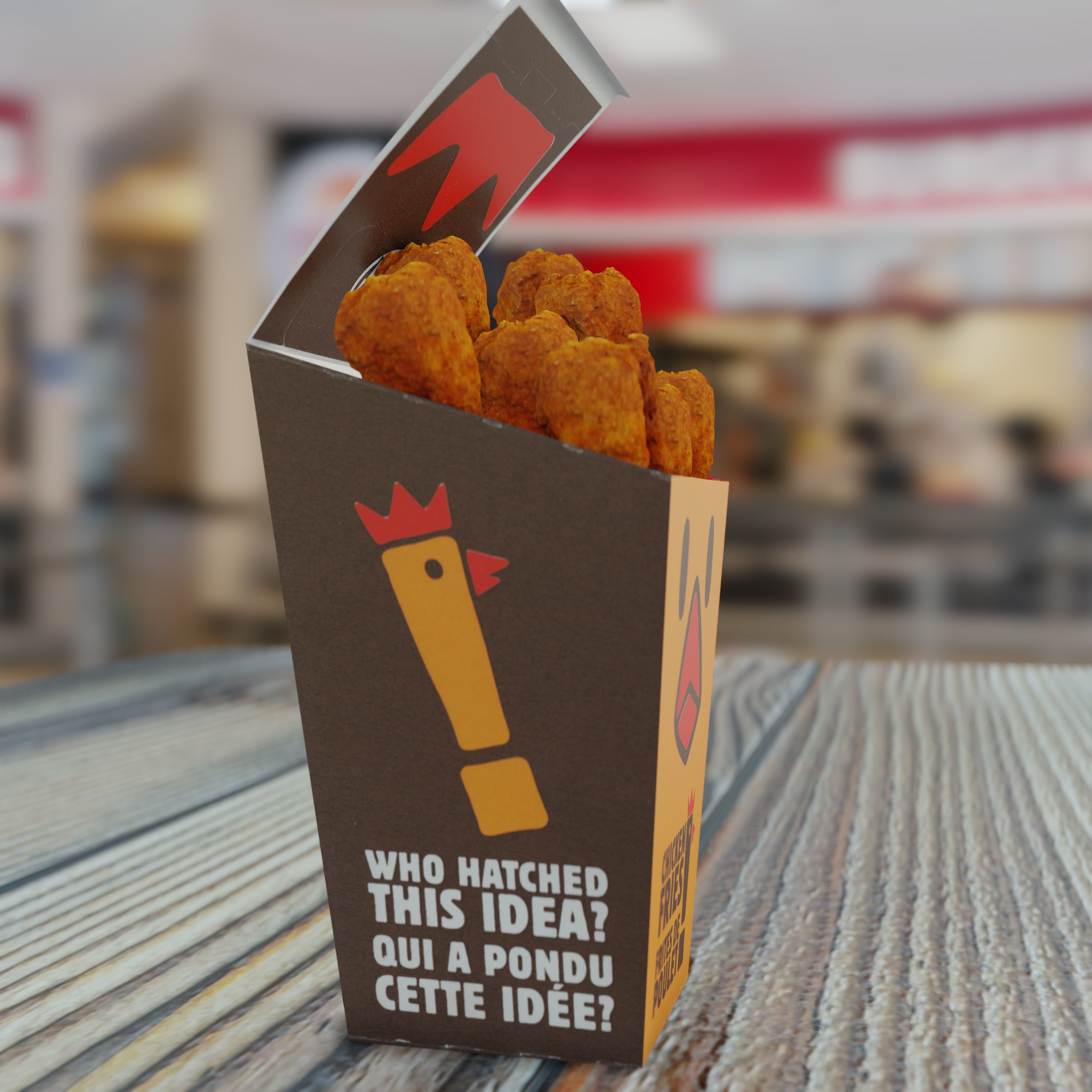 Burger King Chicken Fries Photorealistic Low Poly PBR Low-poly 3D model_43