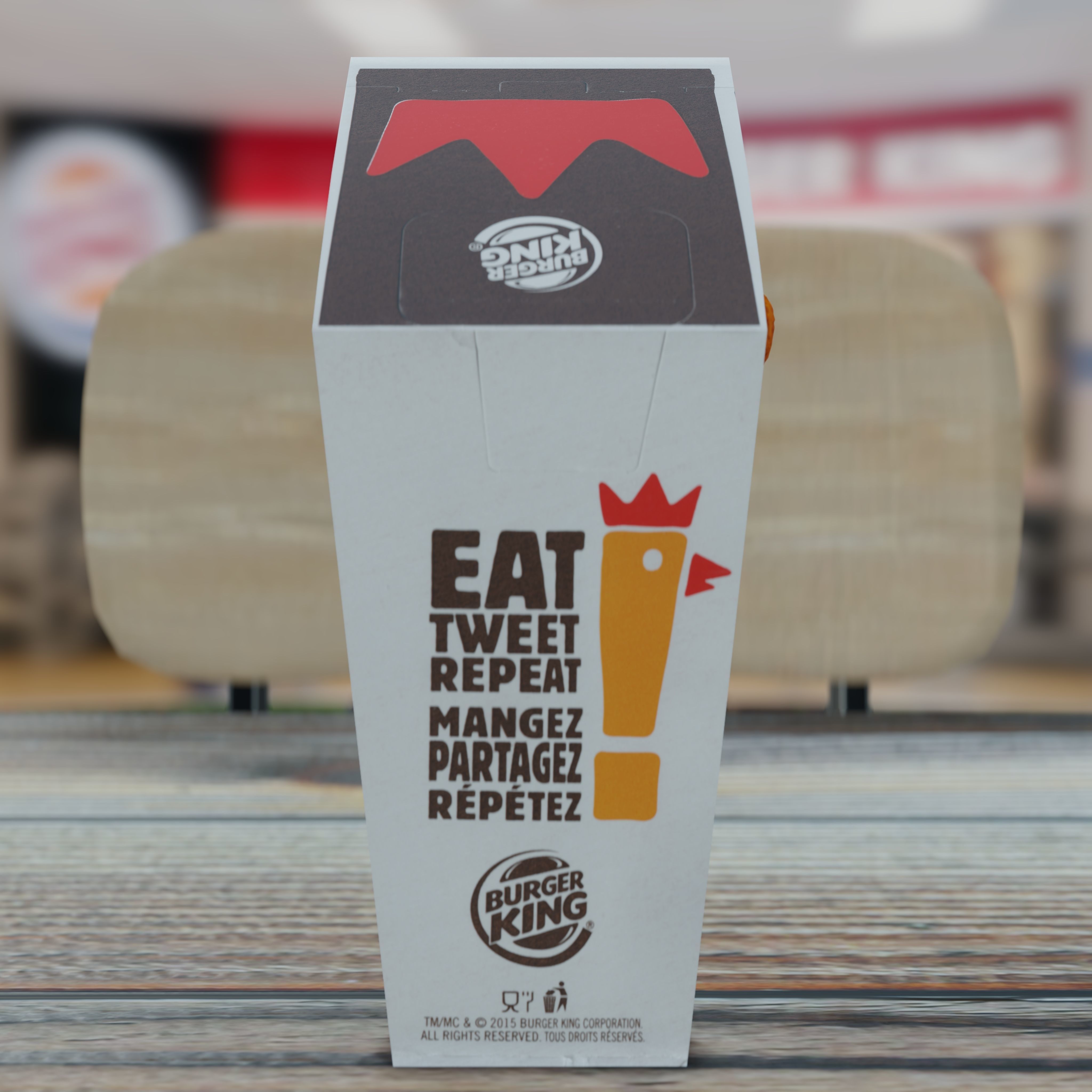 Burger King Chicken Fries Photorealistic Low Poly PBR Low-poly 3D model_13
