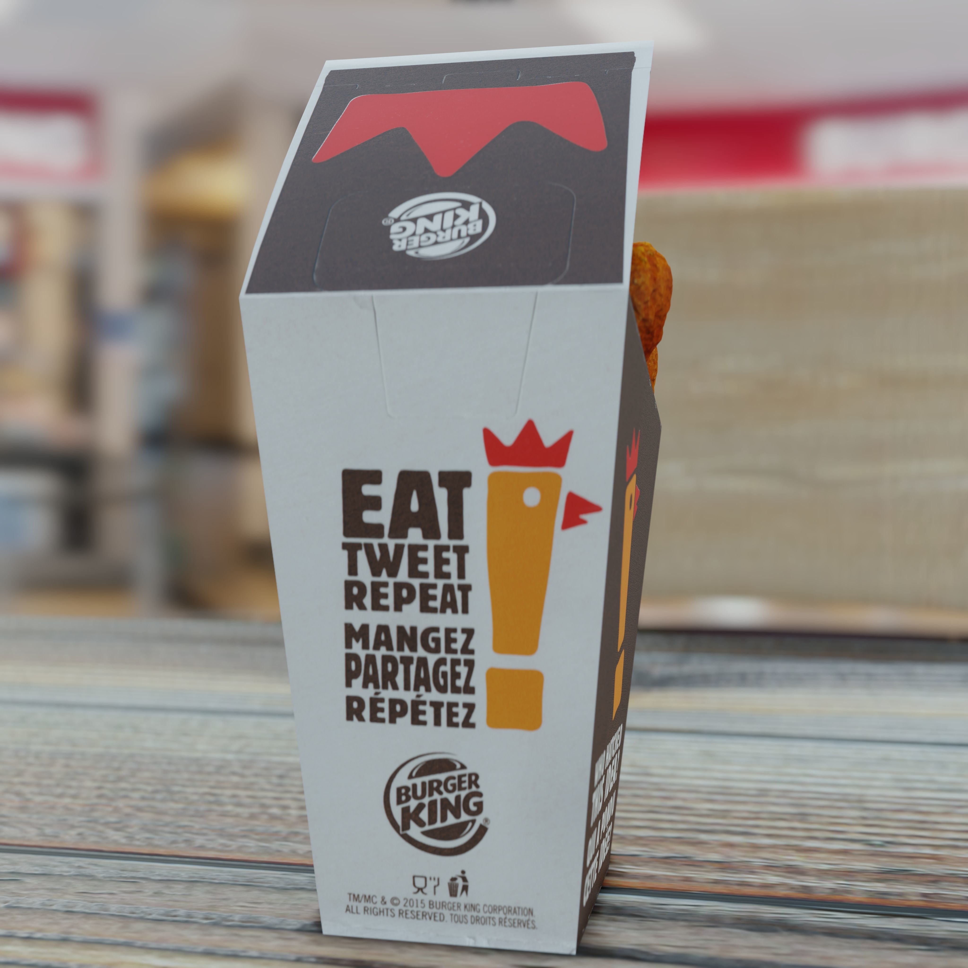 Burger King Chicken Fries Photorealistic Low Poly PBR Low-poly 3D model_7
