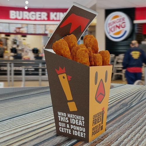 Burger King Chicken Fries Photorealistic Low Poly PBR Low-poly 3D model 3
