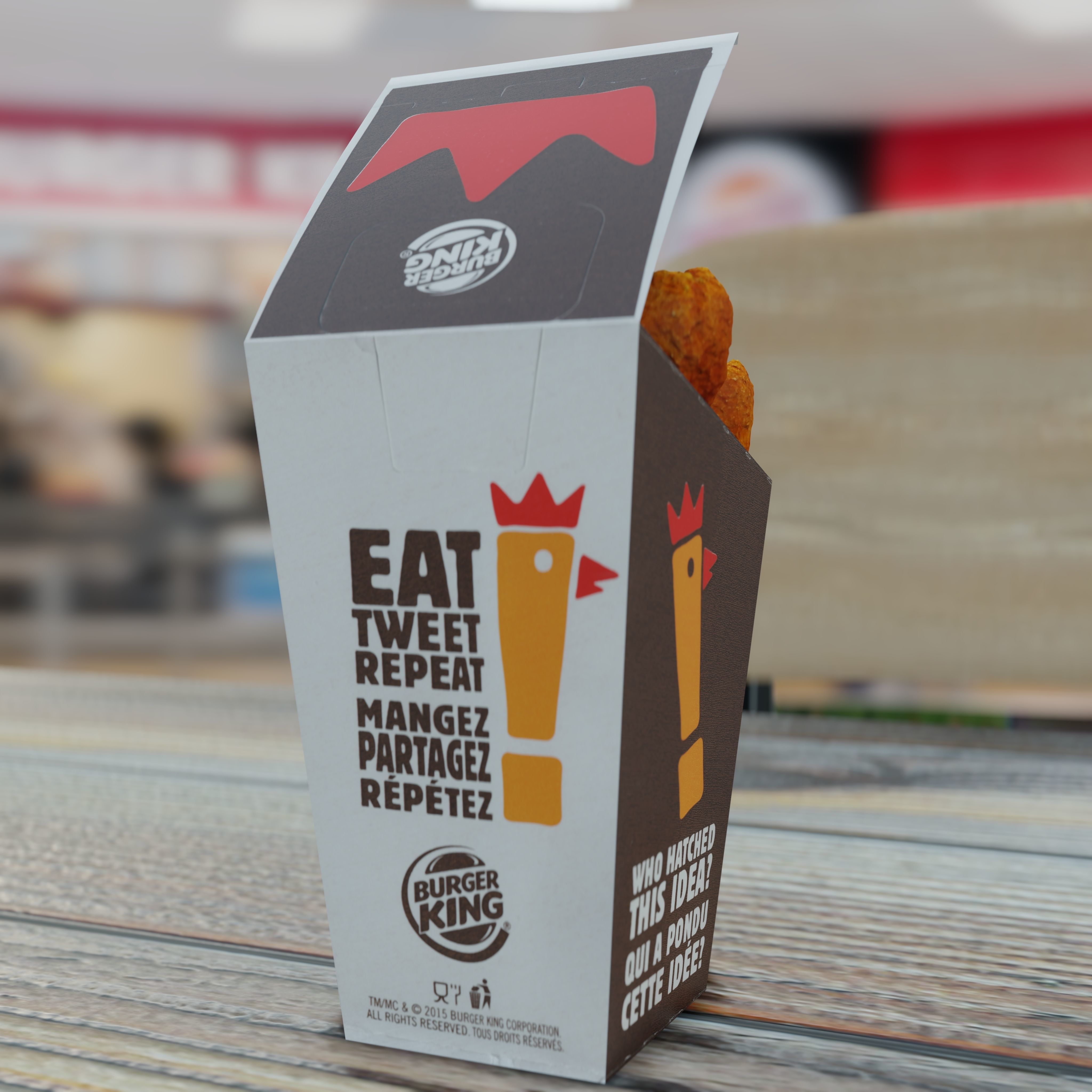 Burger King Chicken Fries Photorealistic Low Poly PBR Low-poly 3D model_11