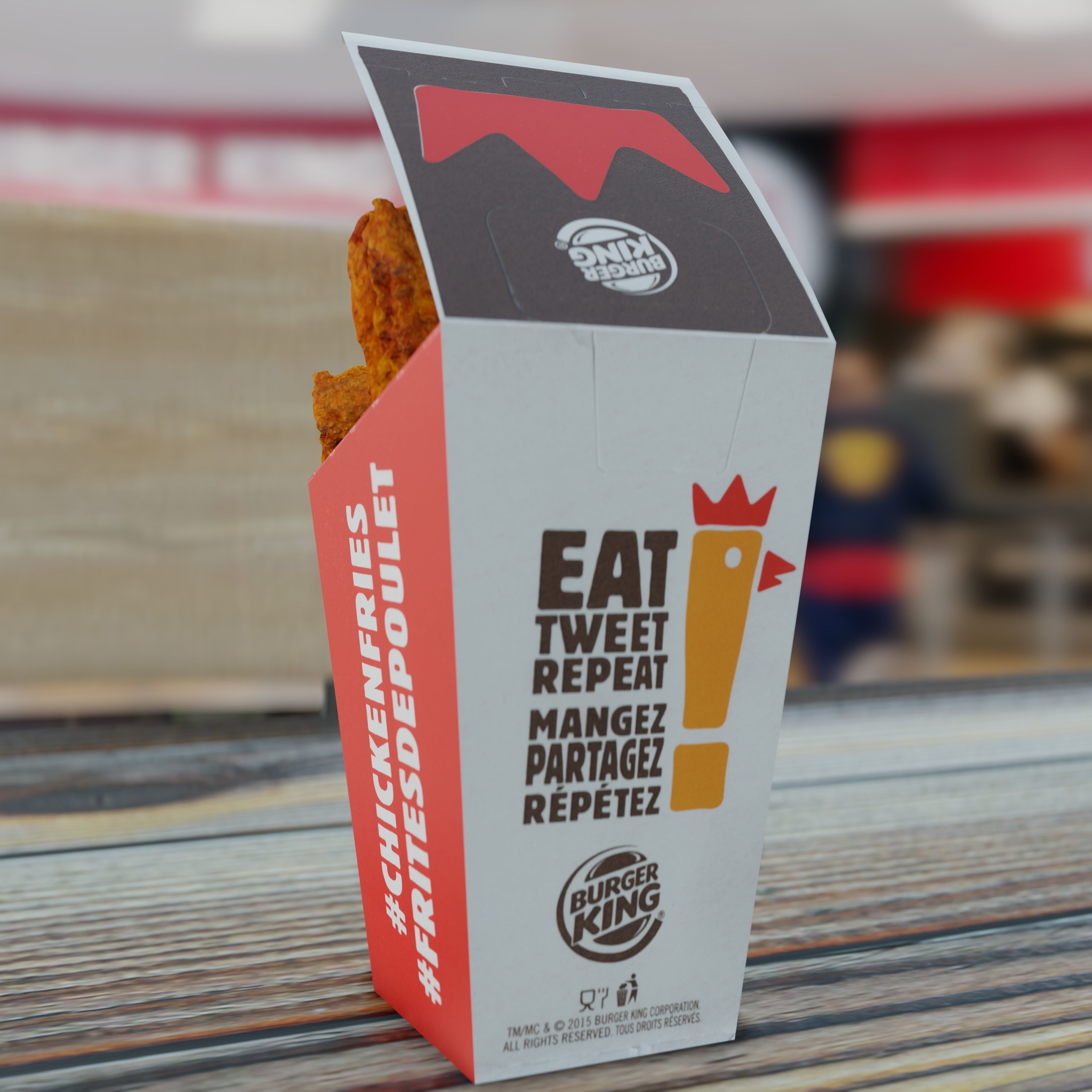 Burger King Chicken Fries Photorealistic Low Poly PBR Low-poly 3D model_29