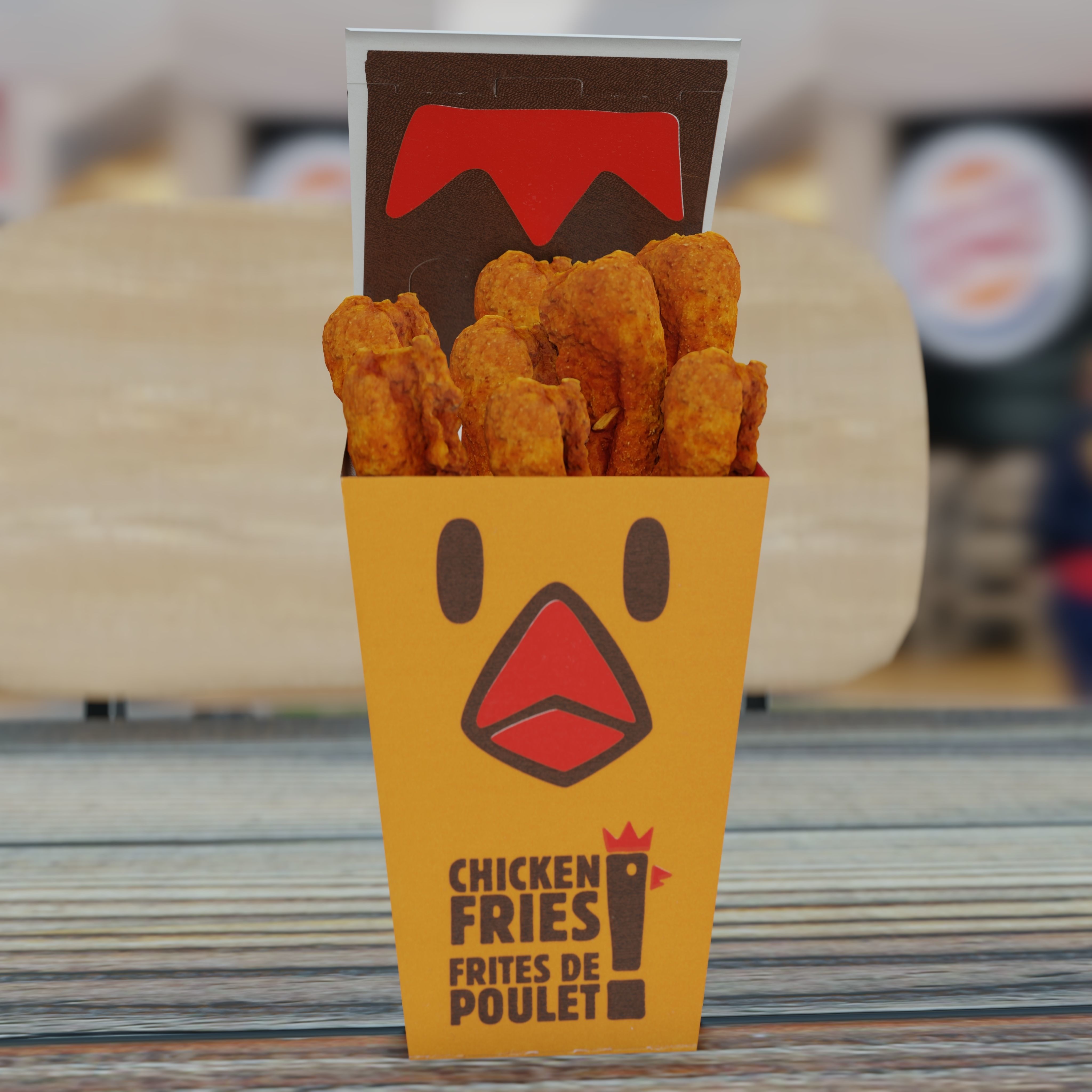 Burger King Chicken Fries Photorealistic Low Poly PBR Low-poly 3D model_40