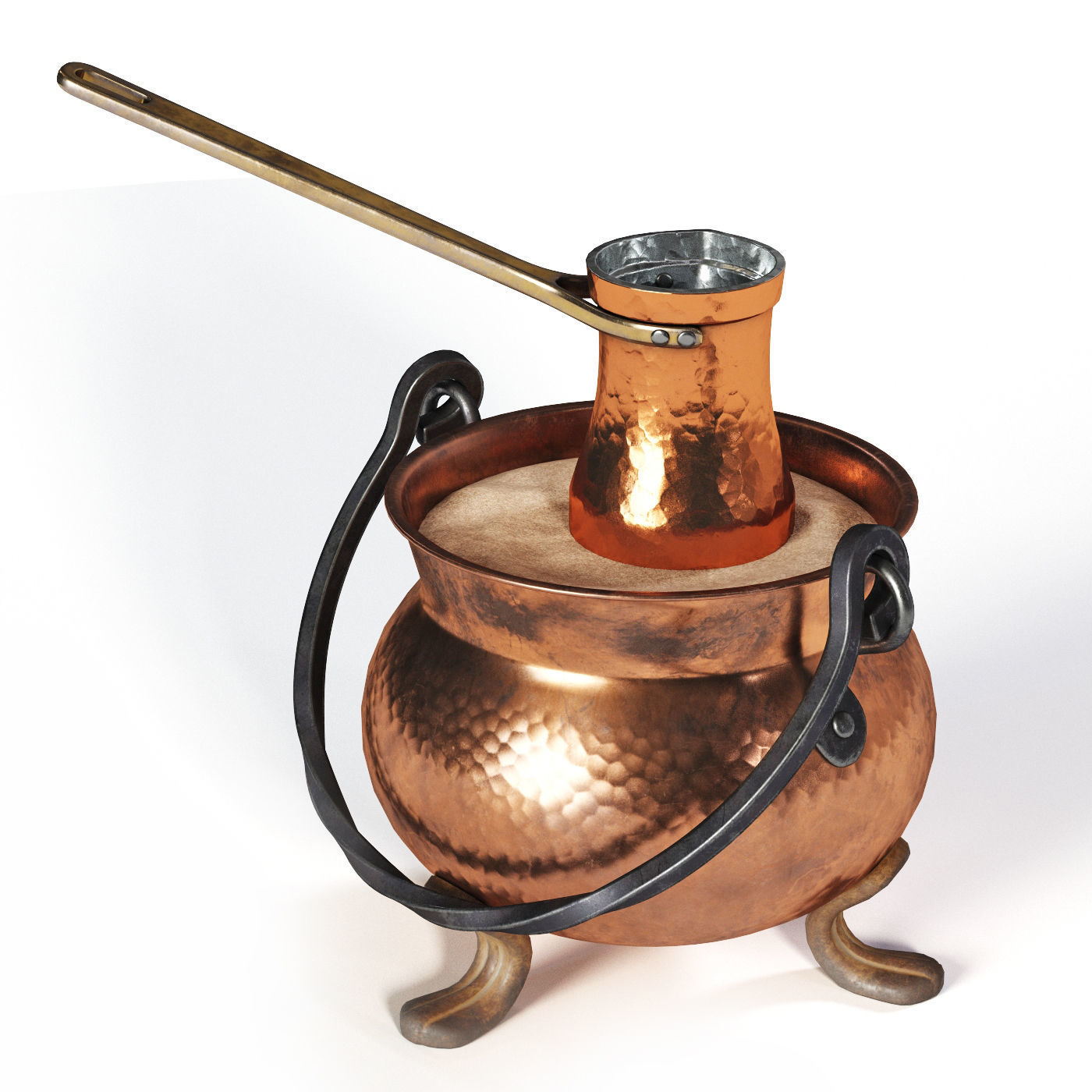 Coffee set grinder 3D model_4