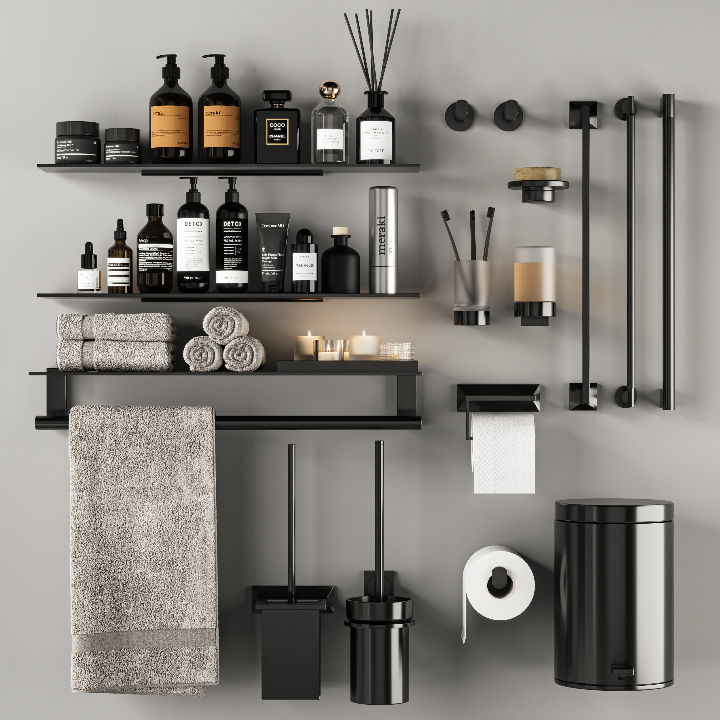 Bathroom accessories 3D model_1