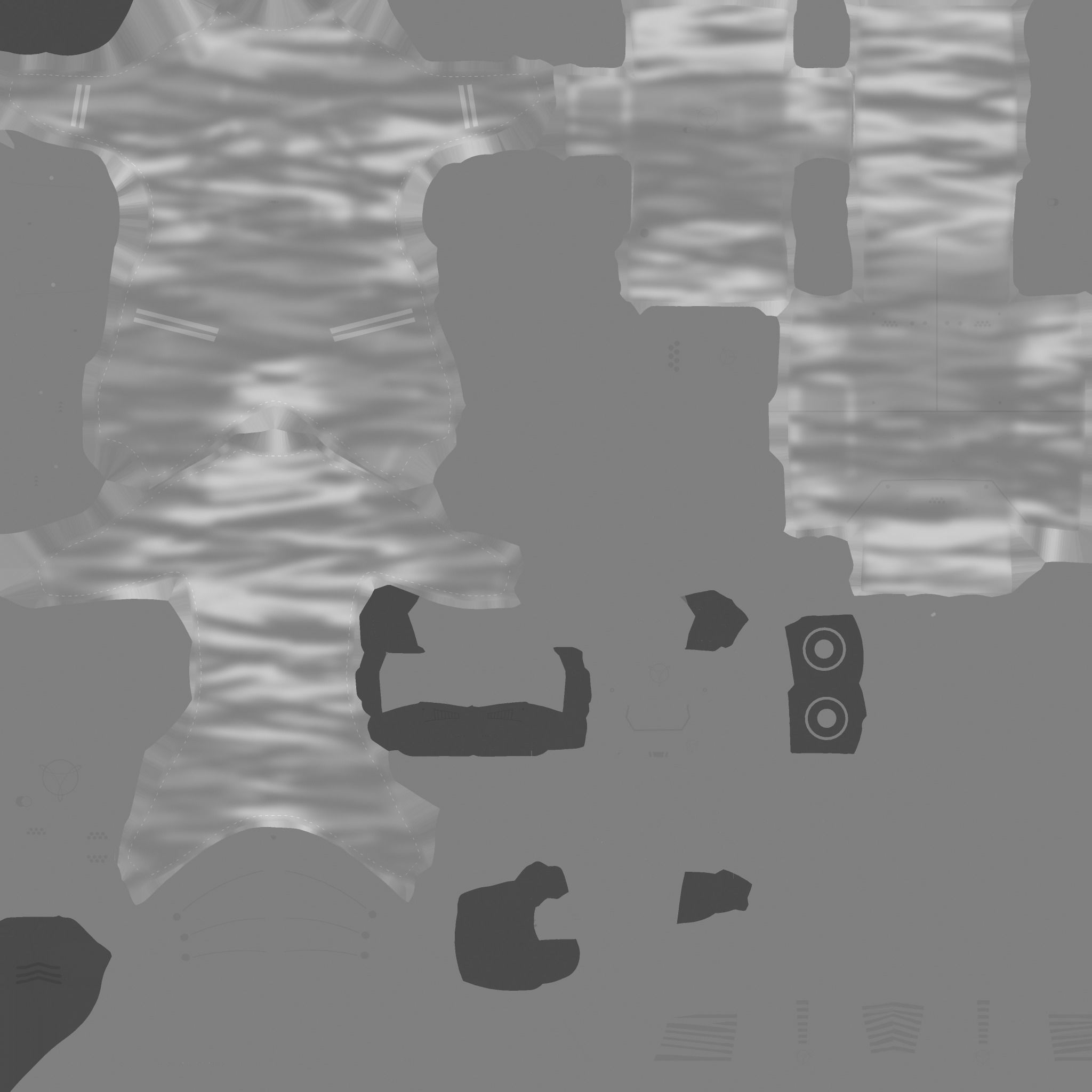 Astronaut Outfit 02 - Black - Character Design Fashion Low-poly 3D model_21