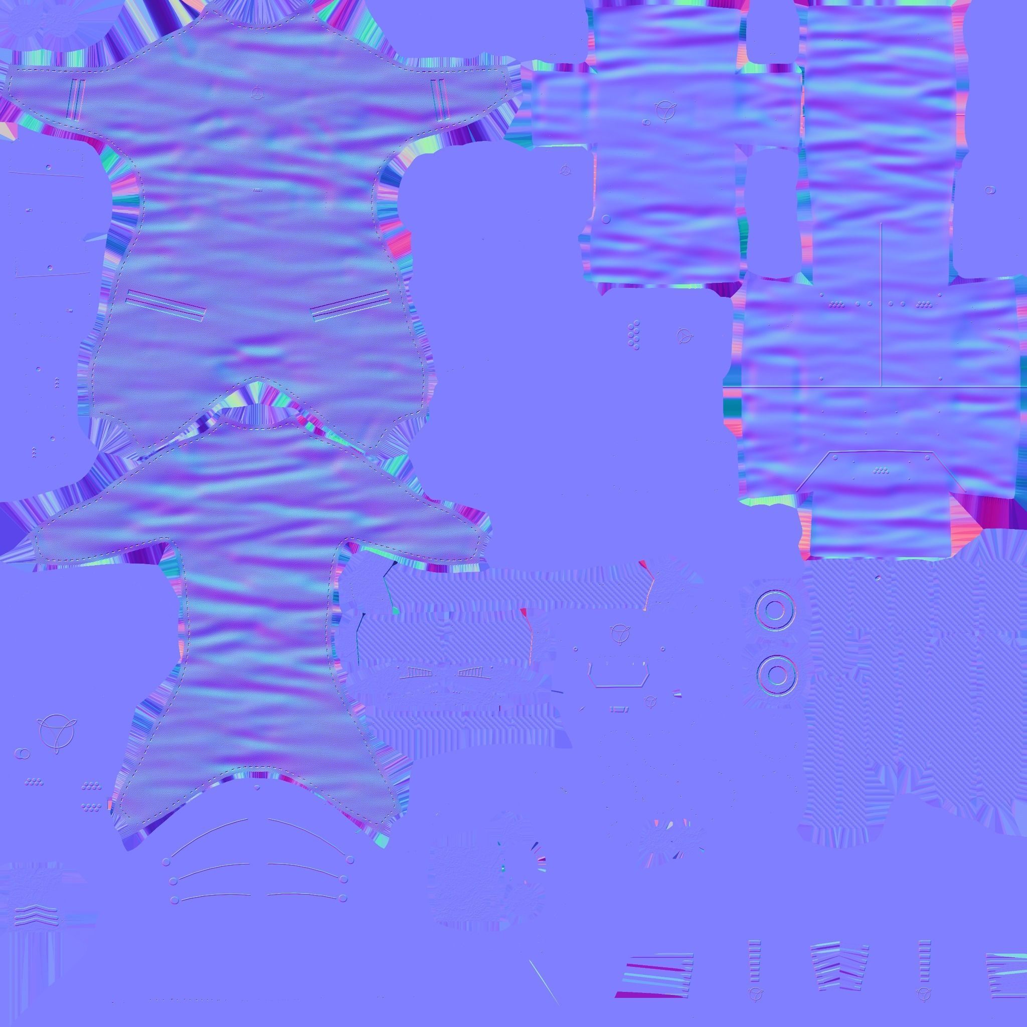 Astronaut Outfit 02 - Black - Character Design Fashion Low-poly 3D model_23