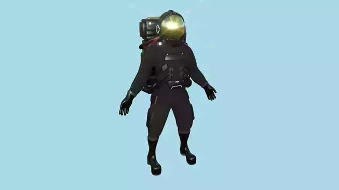 Astronaut Outfit 02 - Black - Character Design Fashion Low-poly 3D model Astronaut Outfit 02 - Black - Character Design Fashion Low-poly 3D model