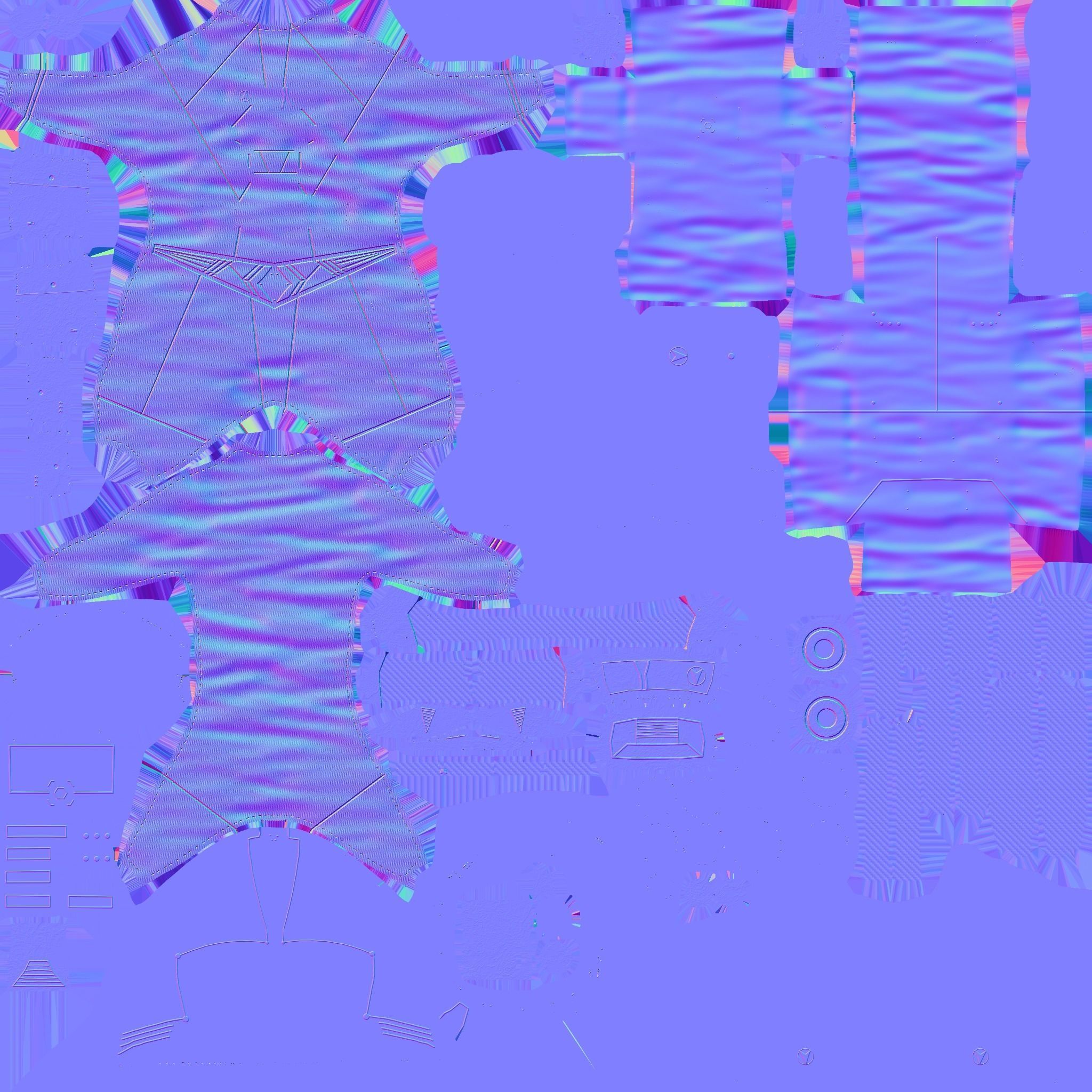 Astronaut Outfit 03 - Orange - Character Design Fashion Low-poly 3D model_20