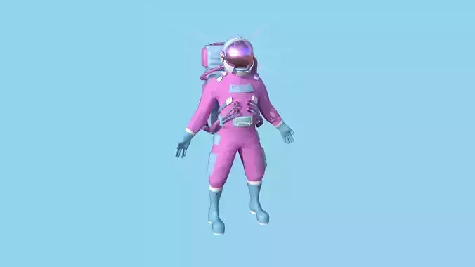 Astronaut Outfit 04 - Pink Female - Character Design Fashion Low-poly 3D model Astronaut Outfit 04 - Pink Female - Character Design Fashion Low-poly 3D model